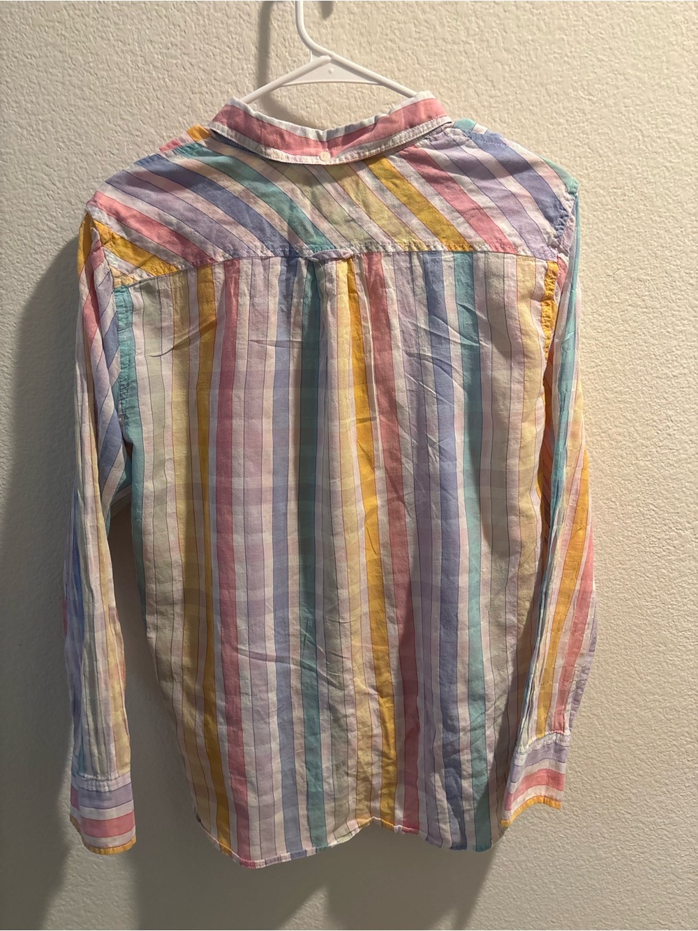 J. Crew | Women's Pastel Plaid Blouse | Size 10 - Picture 5 of 7